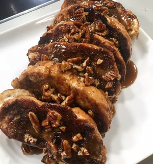 French Toast with Praline Pecan Syrup